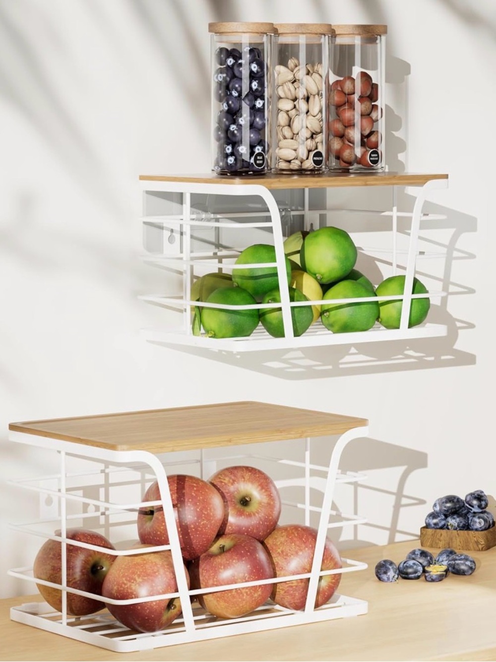 2-Pack, Stackable/Mountable Storage Organizers - Picture 2 of 7